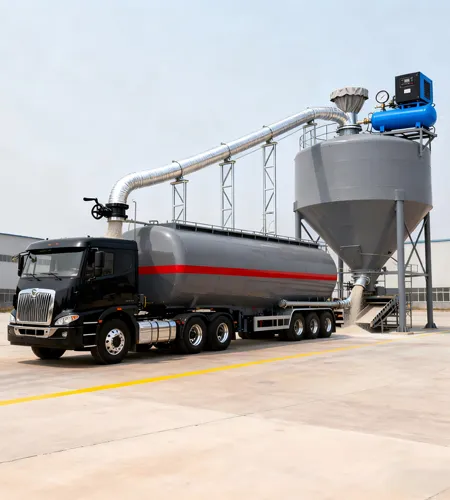 How Dose a Bulk Cement Transportation Truck Work？