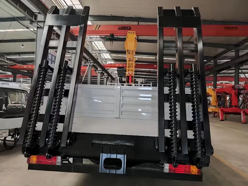 blue truck construction