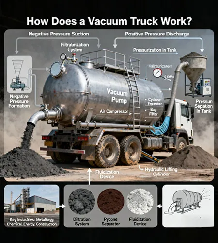 How Dose a Vacuum Truck Work？