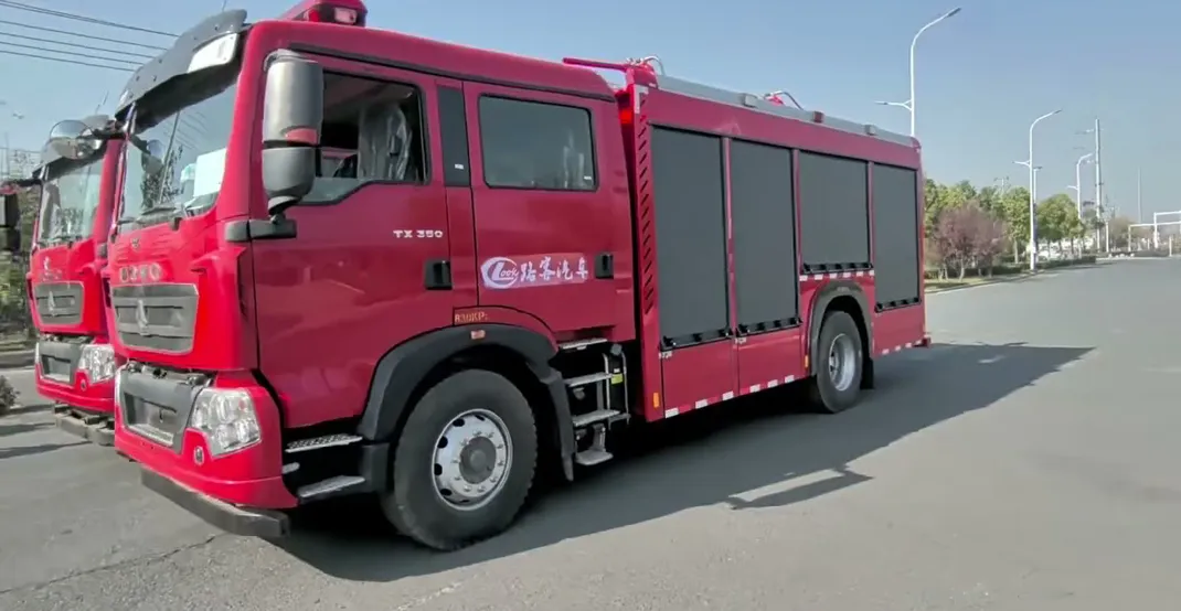 Two SINOTRUK Water Foam Fire Trucks Shipped to Libya Enhance Fire Safety