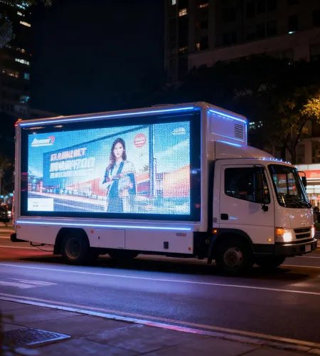 How dose an advertising truck work？