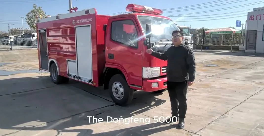 Export Dongfeng 5000 Liter Fire Truck to Tanzania