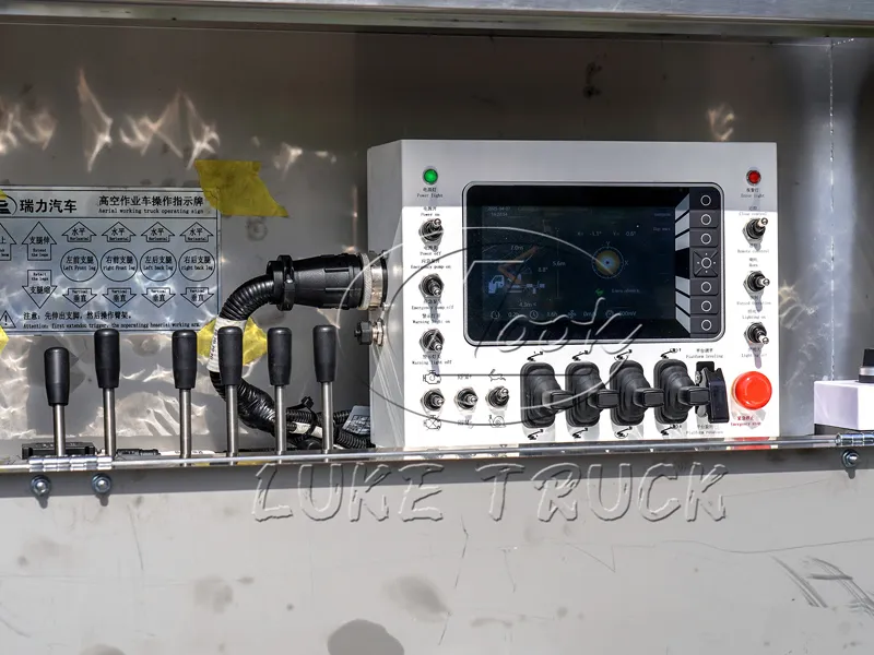 White Isuzu 33-meter Aerial Working Platform Truck