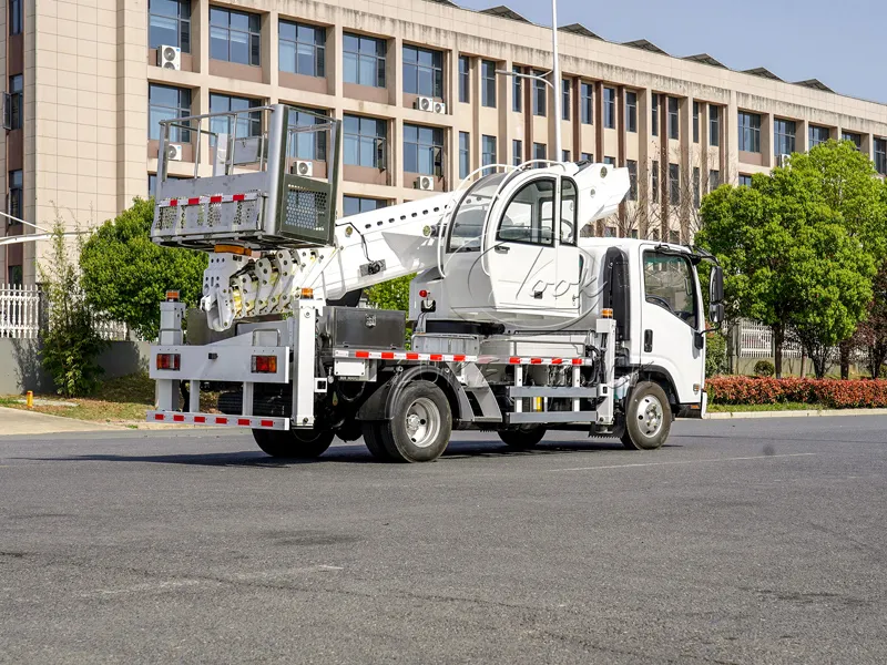White Isuzu 33-meter Aerial Working Platform Truck