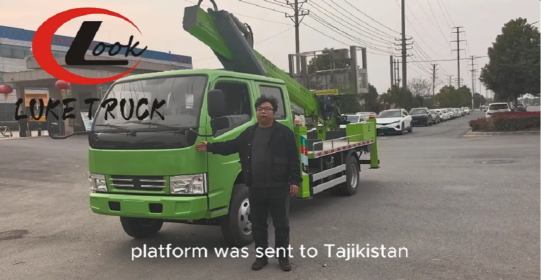 Luke Bus's 23-meter aerial work platform vehicle was shipped to Hollog via the Karasu border crossing in China.