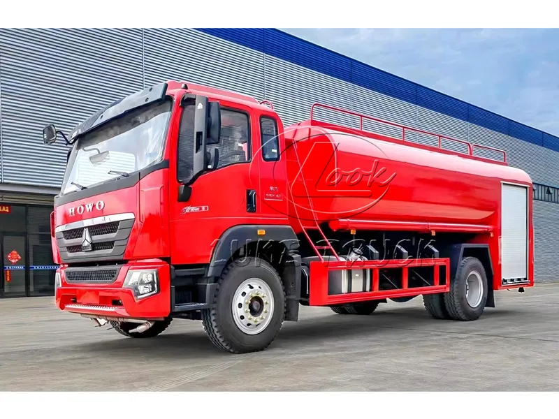sinotruk howo 12m water tank fire sprinkler truck 6