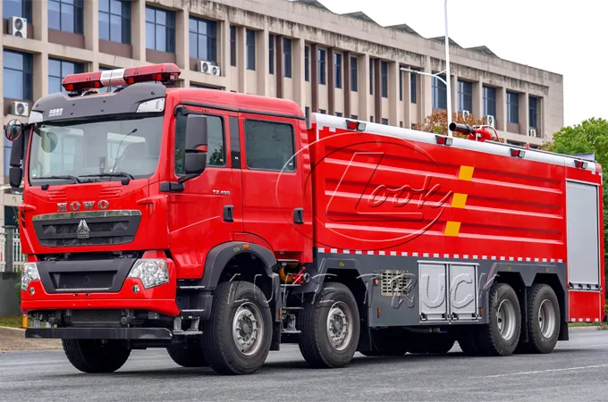 Sinotruk 25-Ton 8×4 Water Tank Fire Truck