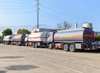Four tanker trucks are fully prepped and ready to roll, heading to our client's site in Russia!