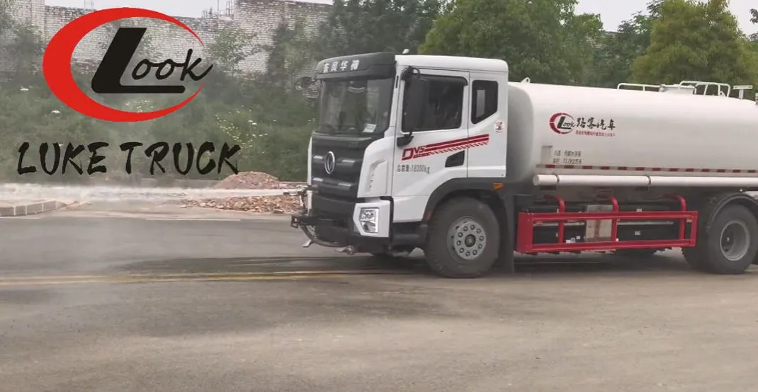 10 Cubic Meter Dongfeng Huashen Sprinkler Truck — Road Test Video