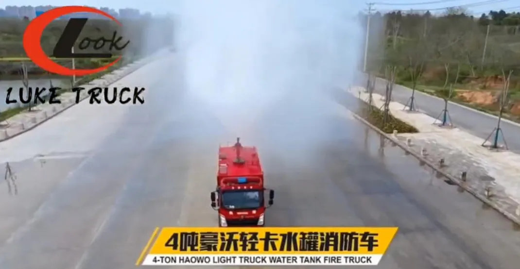 4 Ton HOWO Water Tank Fire Truck Promotional Video