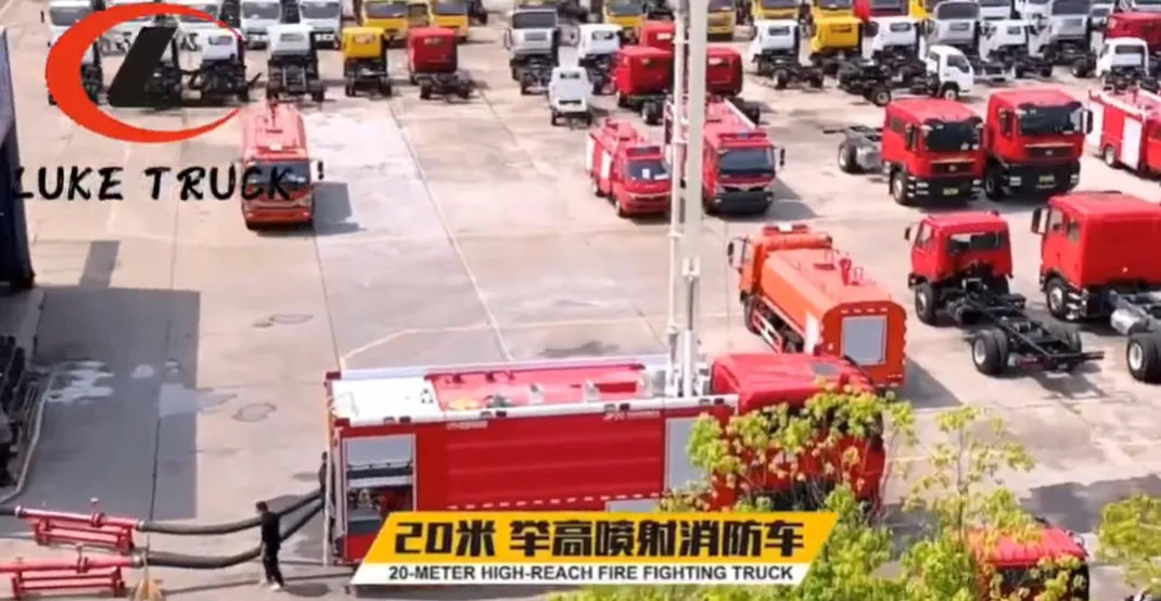 80 Meter Aerial Jet Fire Truck Operation Video