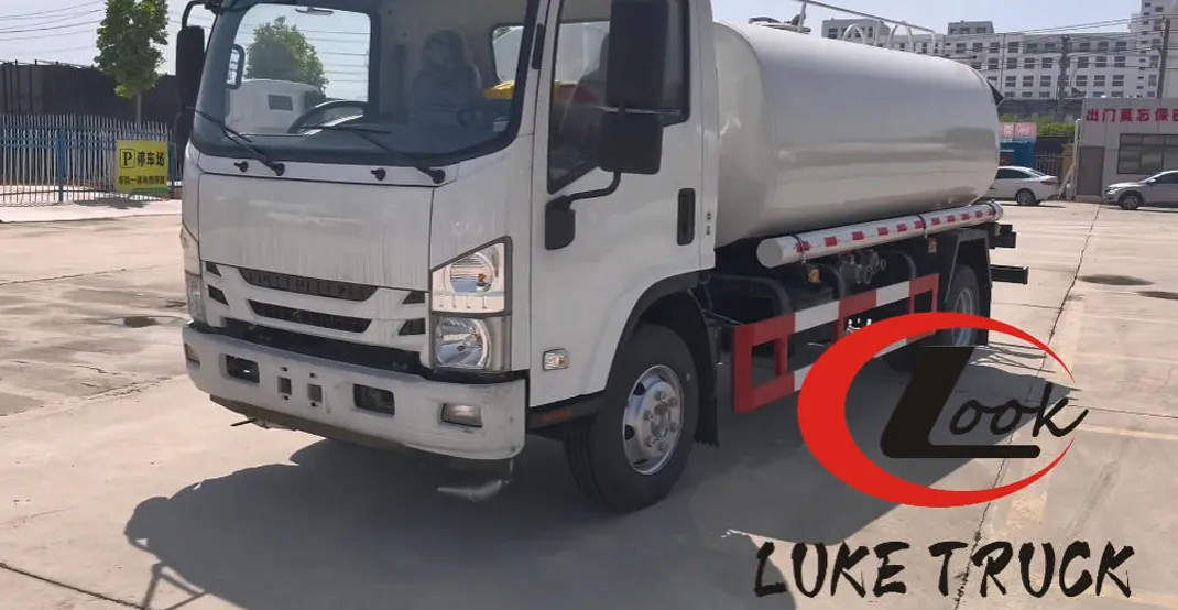 A 5 cubic meter Isuzu multi functional sprinkler truck is being shipped to Mexico