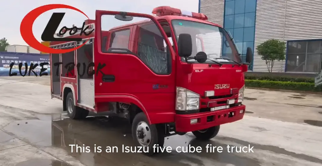 Qingling Double Cab Water Tank Fire Truck Commentary Video