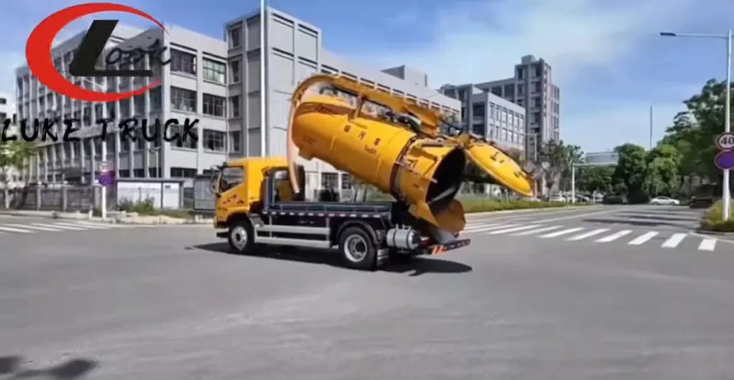 Dongfeng Dollicar Sewage Suction Truck Operation Video – Hubei Luke Truck