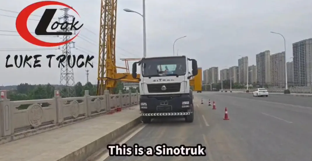 Sinotruk HOWO Bridge Inspection Vehicle — Operation Video Hubei Luke Truck