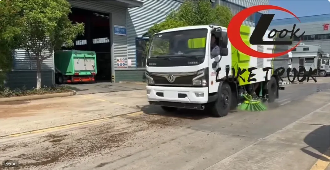 Dongfeng Dolica Sweeper Truck Test Drive Video Hubei Luke Truck