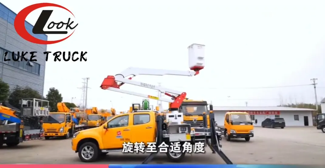 Operation Video of Isuzu Pickup Mounted Articulated Aerial Work Platform – Hubei Luke