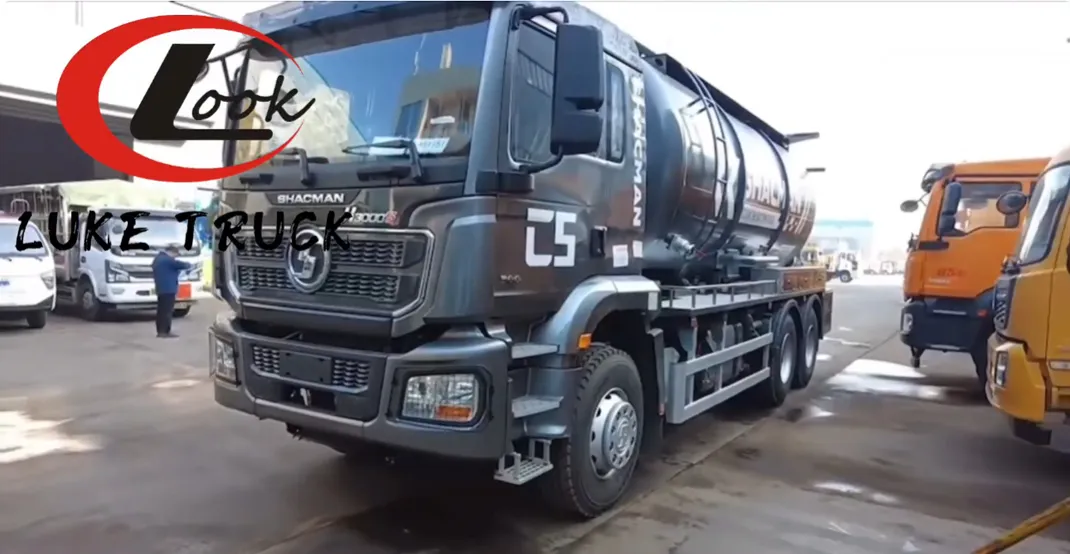 Shacman Rear Tandem Axle Vacuum Truck Promotional Video – Hubei Luke