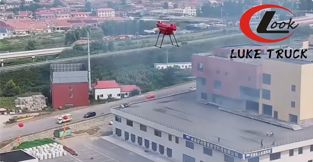 Sinotruk Howo Drone Fire Truck Video Hubei Luke Truck