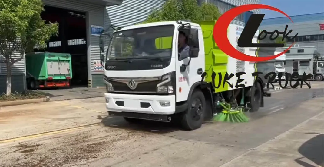 Dongfeng Dolica Sweeper Truck Test Drive Video Hubei Luke Truck