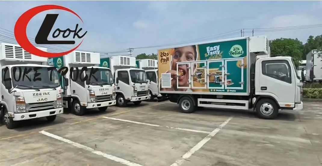 JAC food transport truck departure video Hubei Luke