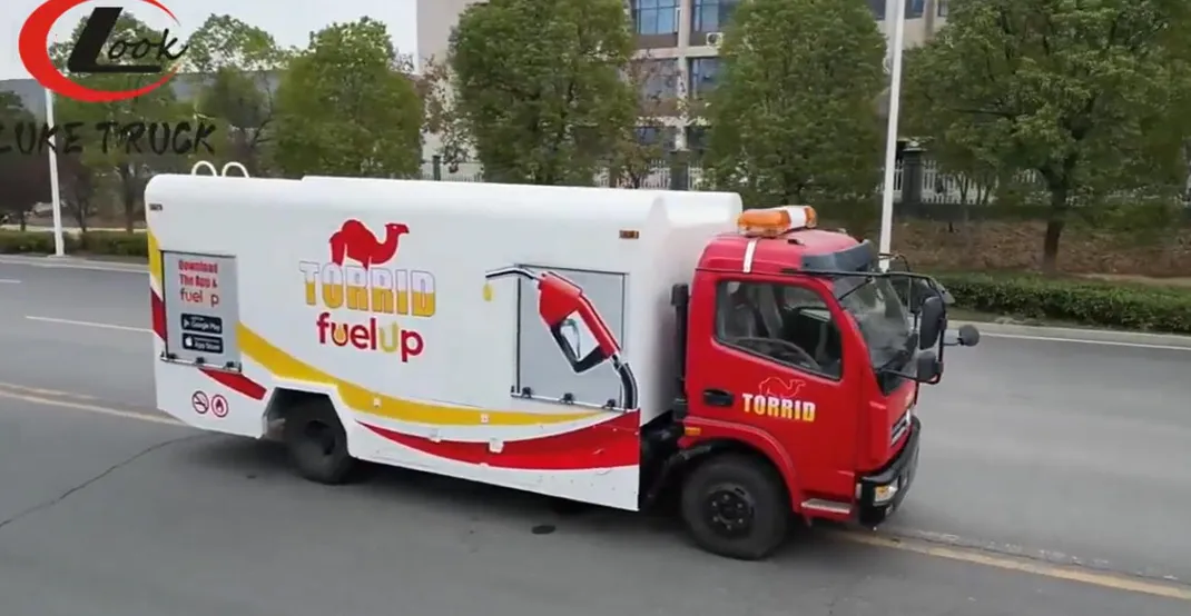 Dongfeng Duolika square tank fuel truck promotional video - Hubei Luke Truck